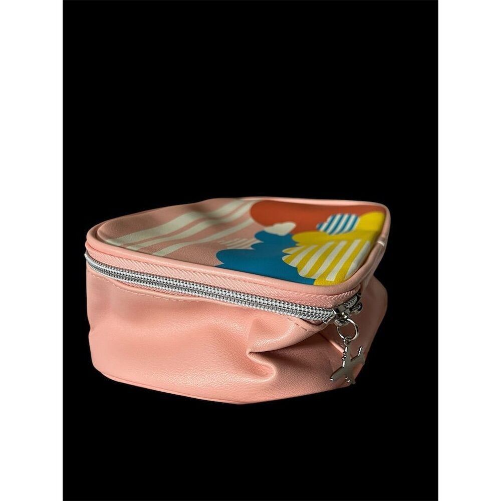 Pink Makeup Bag Organizer with Zipper & Pockets - Picture 4 of 13